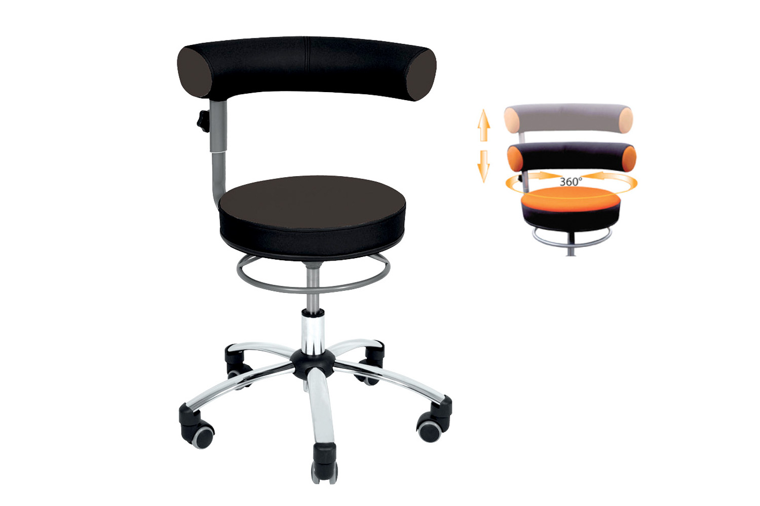 Sanus® Stuhl, Lehne höhenverstellbar