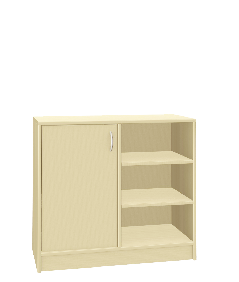 Materialschrank mit Tür, 90 cm breit Ahorn Dekor