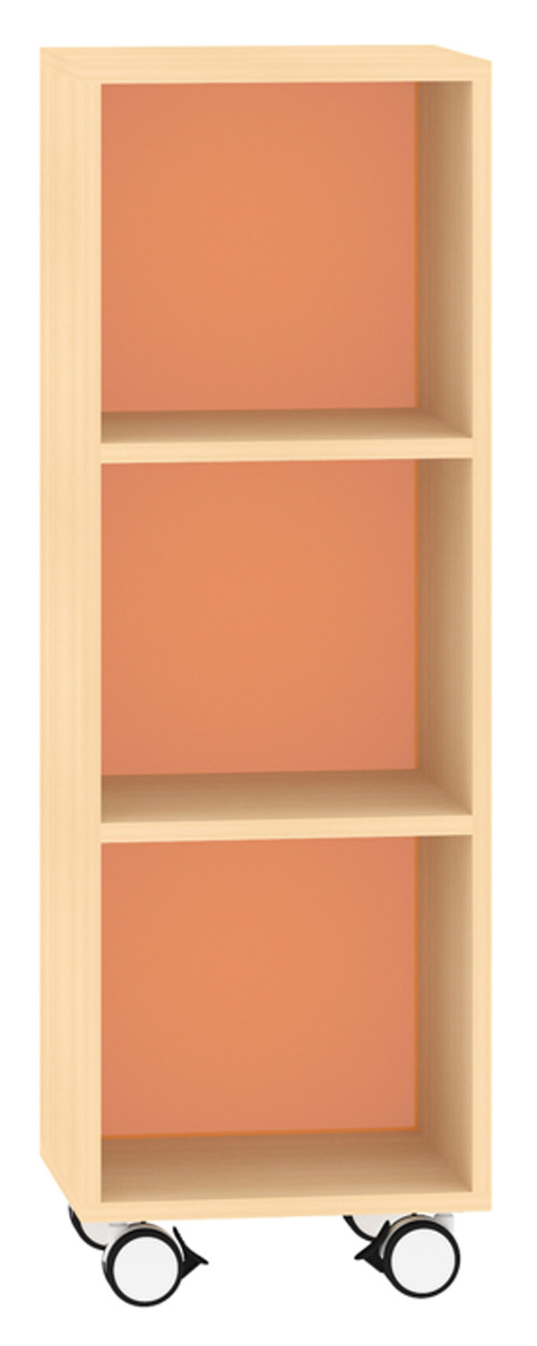 Hochregal offen Acrylglas-Rückwand, orange