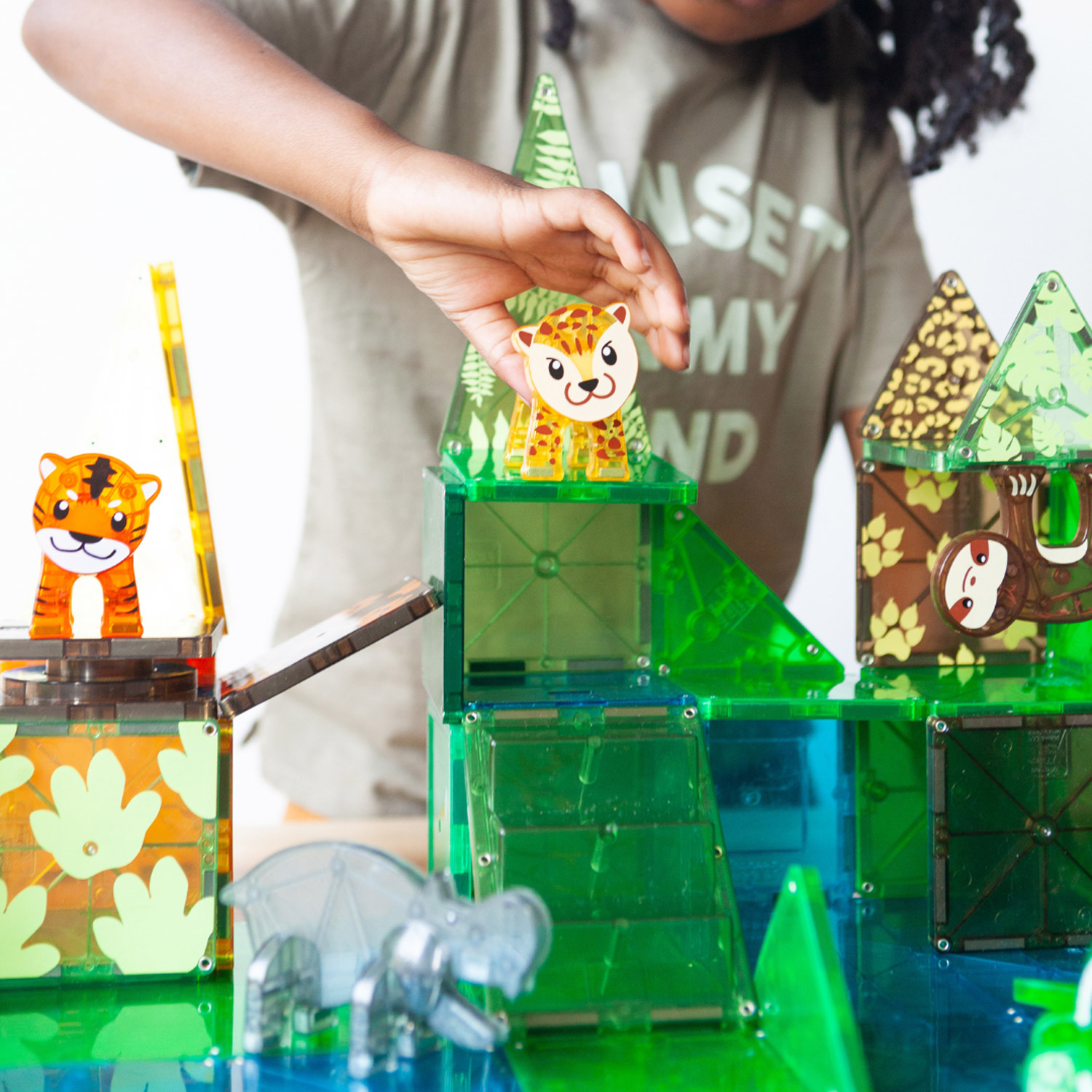 MAGNA-TILES Dschungel Tiere