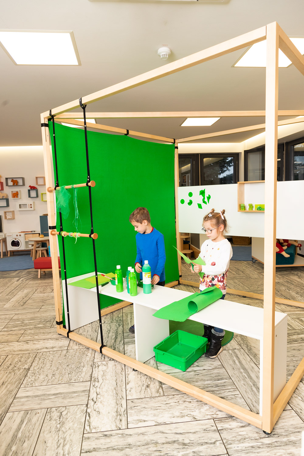 Greenscreen für RaumWürfel Greenscreen für RaumWürfel