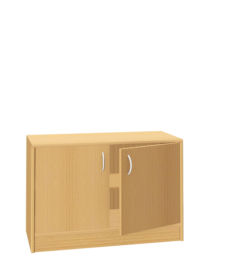 Materialschrank mit Türen, 90 cm breit Buche Dekor