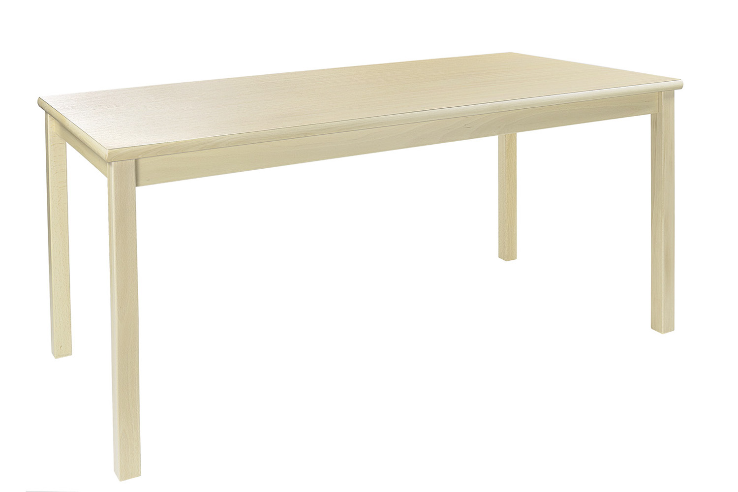 Tisch rechteckig 160 x 80 cm Höhe 71 cm, Plattenfarbe Ahorn, Gestell Ahorn Optik
