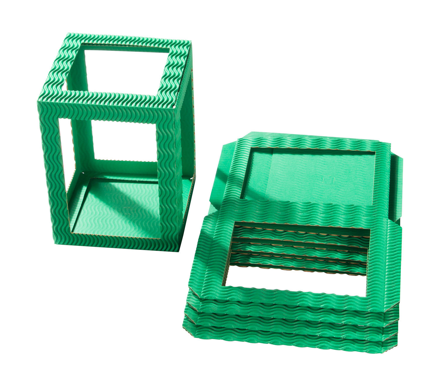 Laternenrohlinge Wellpappe, eckig 
