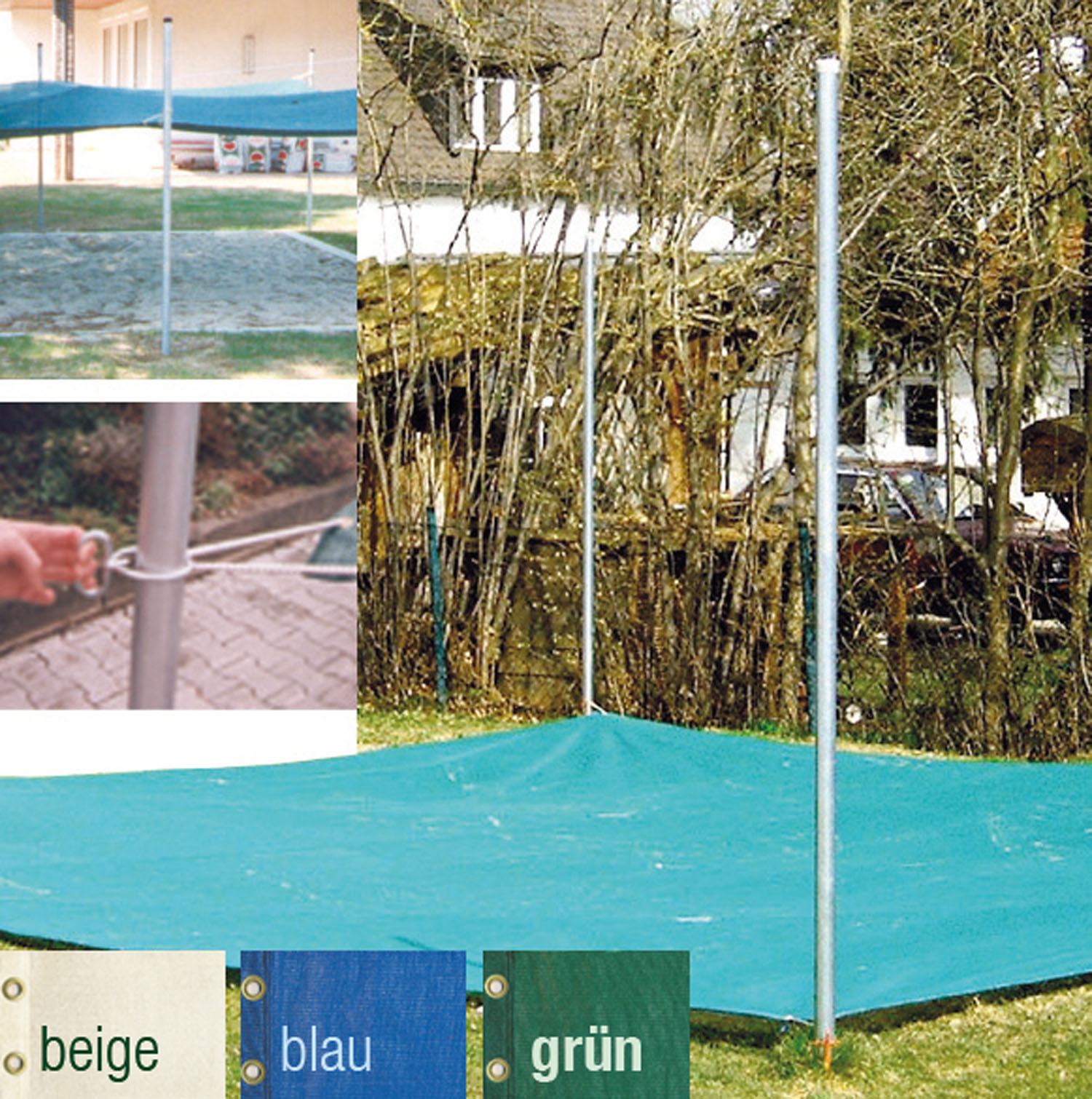 Sonnenschutz und Sandkastenabdeckung 5 x 4 m