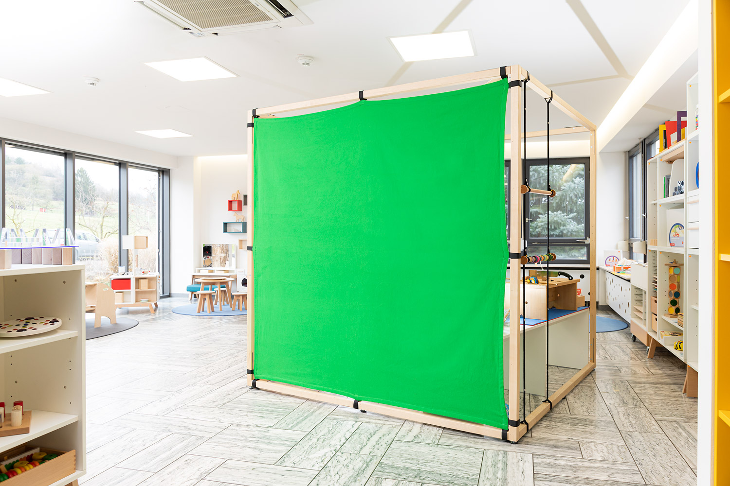 Greenscreen für RaumWürfel Greenscreen für RaumWürfel