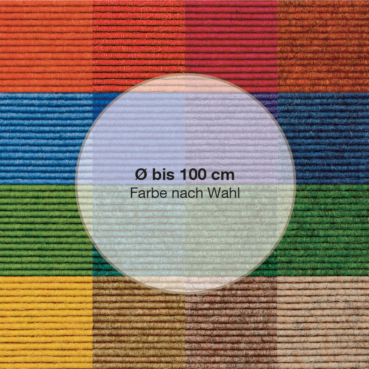 Tretford Teppich rund bis 100 cm, gekettelt