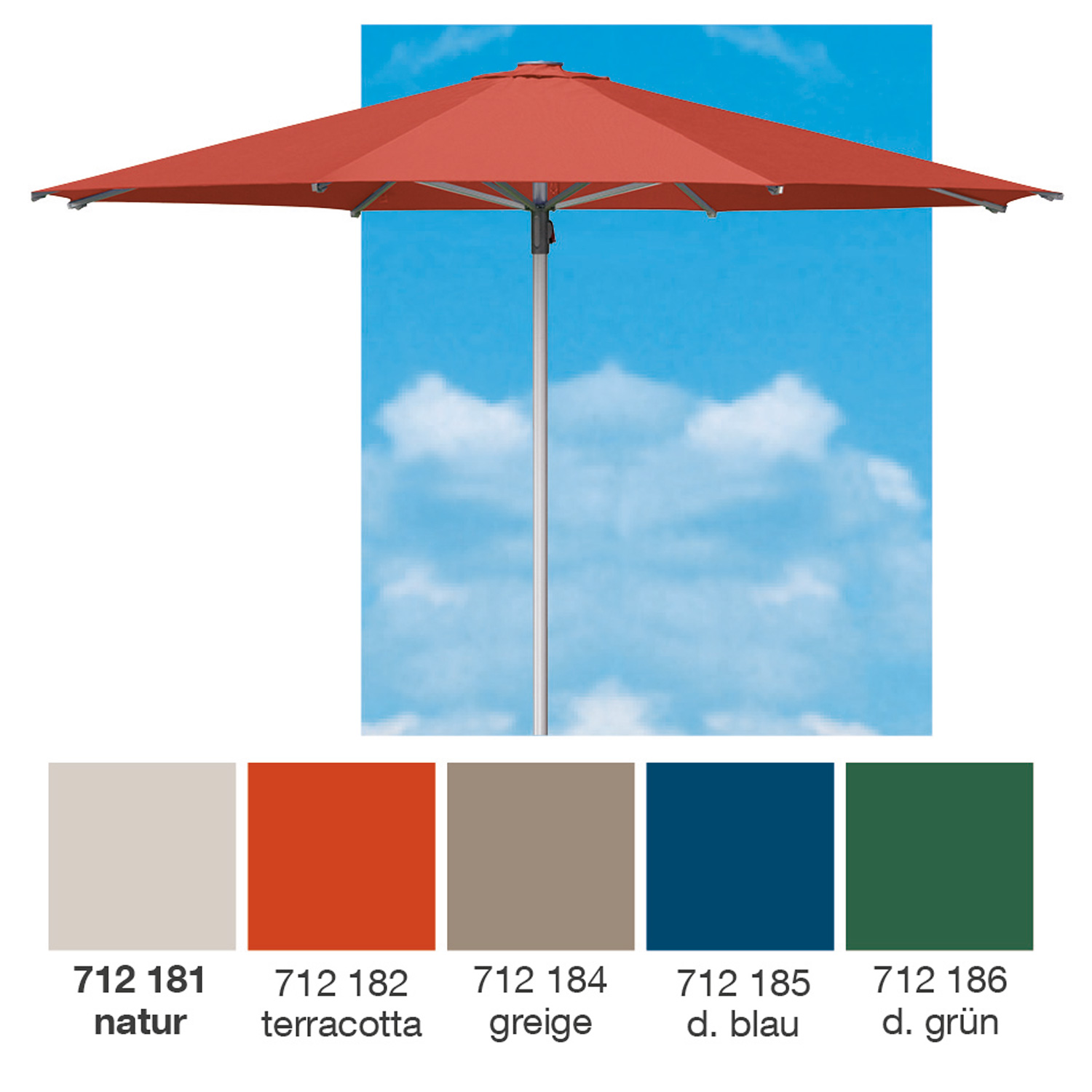 Sonnenschirm Magic Ø 340 cm, natur