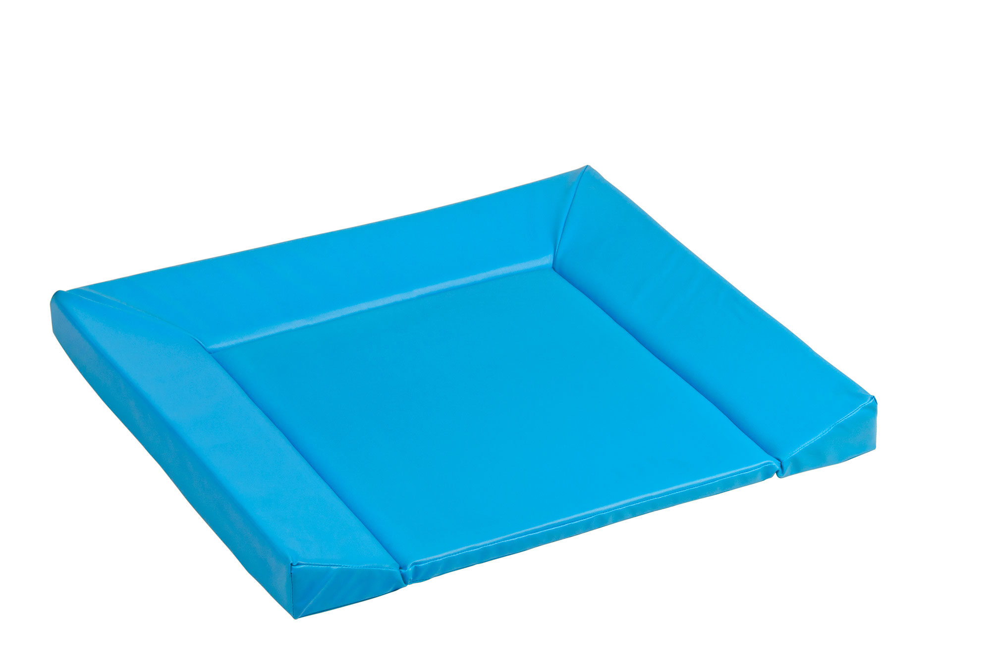 Wickelauflage mit Rand türkis