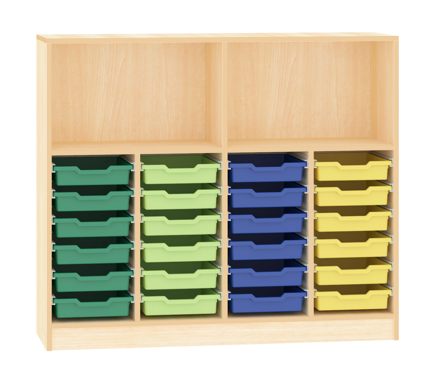 Portfolioregal 4 120 hoch, mit Sockel
