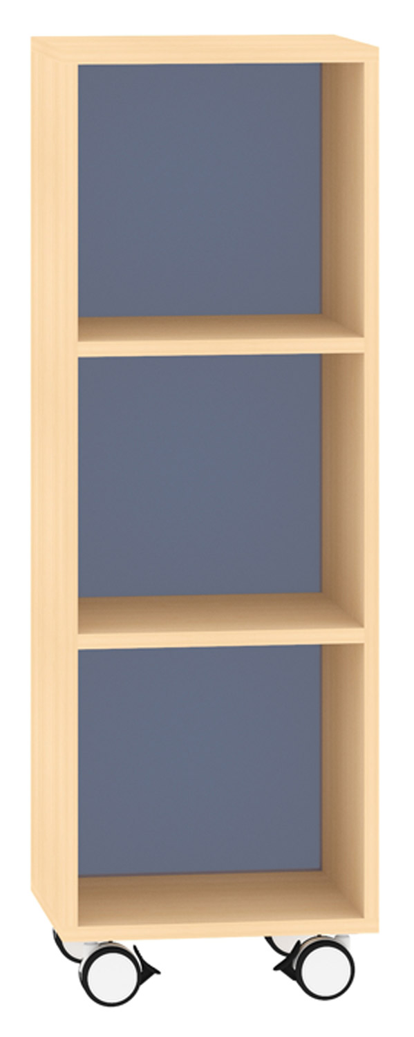 Hochregal offen Acrylglas-Rückwand, blau