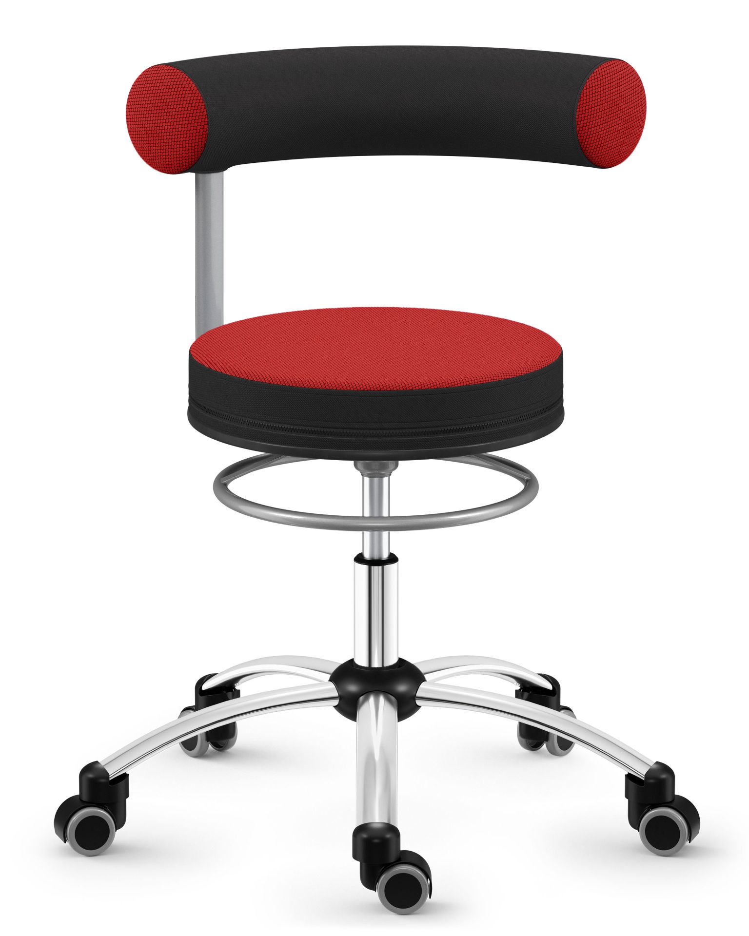  Sanus® Stuhl, Lehne fest Stoff rot