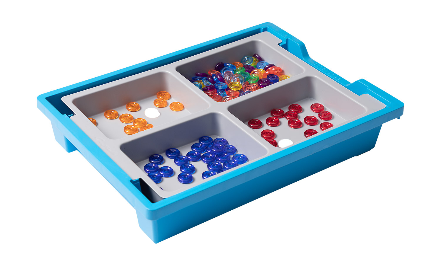 Sortierkasten für Kunststoffkästen mit 4 Fächern