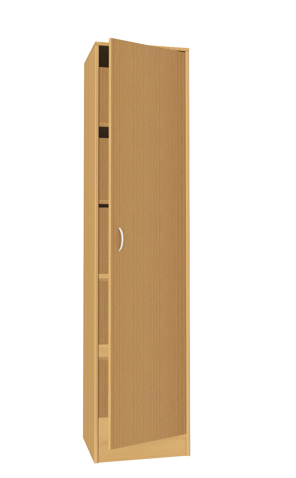 Hochschrank mit Tür, 47 cm breit Buche Dekor