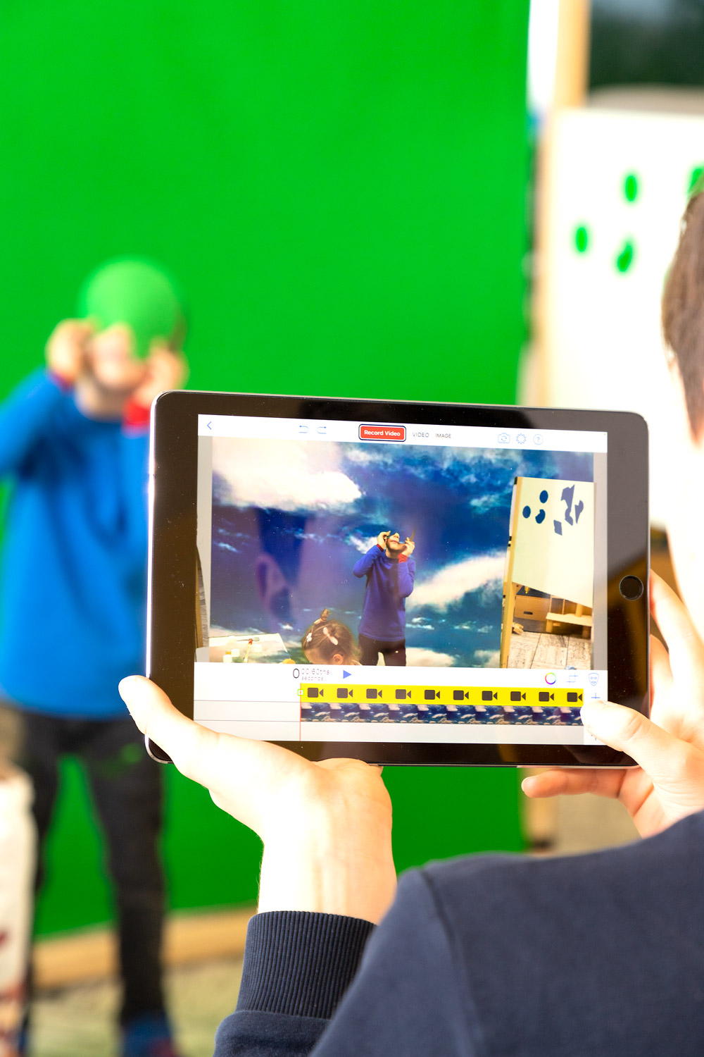 Greenscreen für RaumWürfel Greenscreen für RaumWürfel