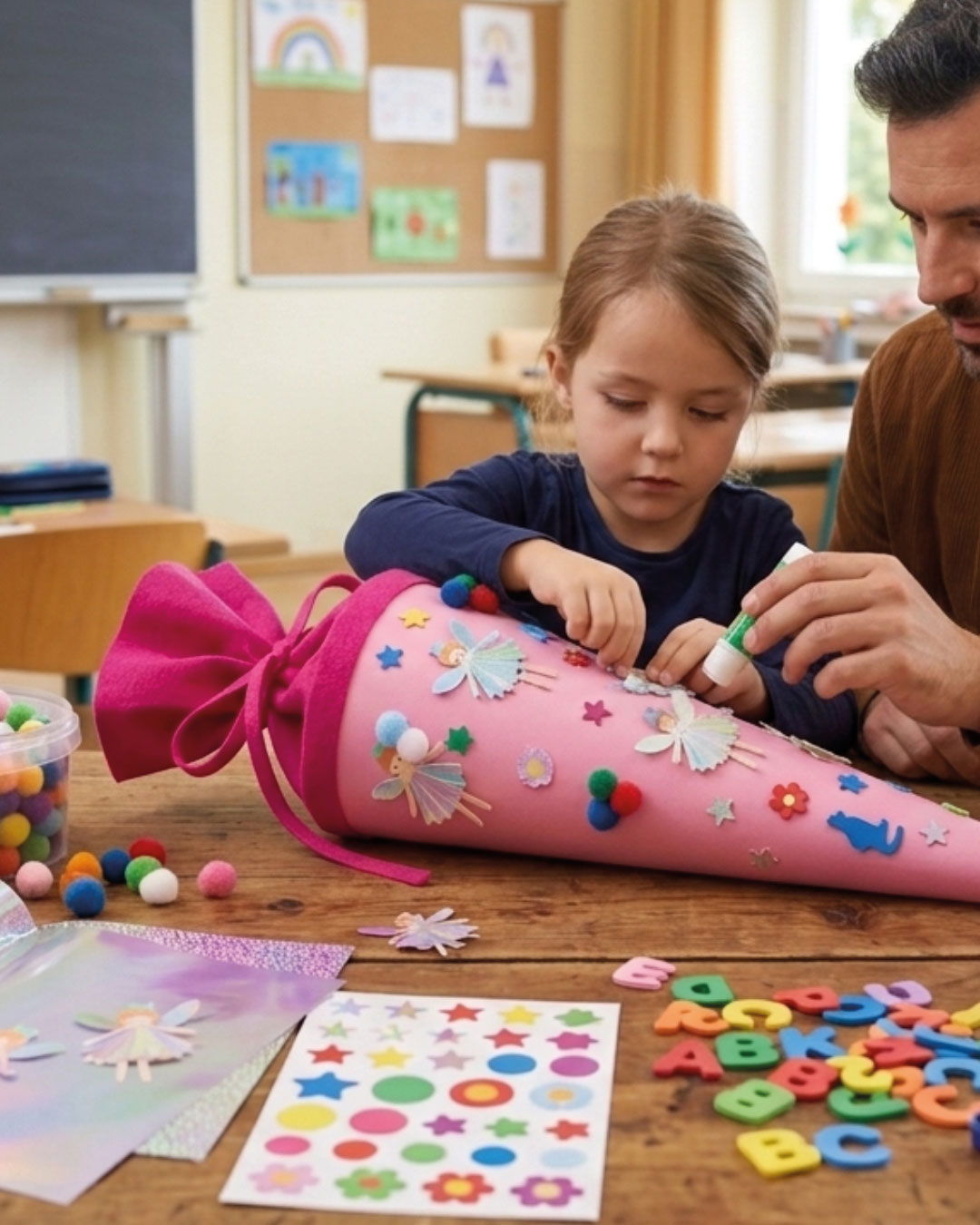 Schultüte mit Filzverschluss Schultüte mit Filzverschluss