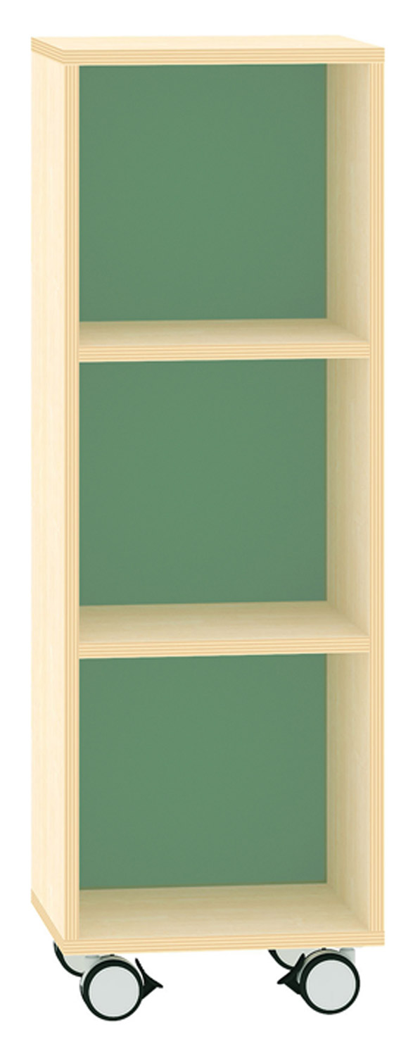 Hochregal offen Acrylglas-Rückwand, hellgrün