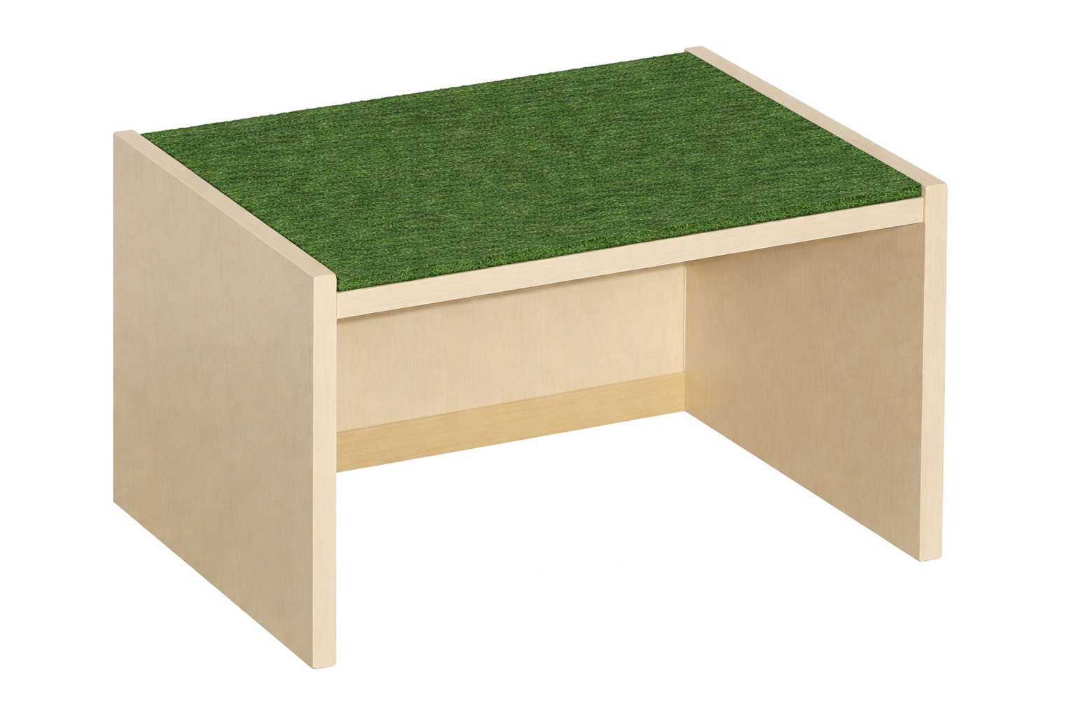 Unterbaubank offen schmal mit Tretford Teppich 569 Moos