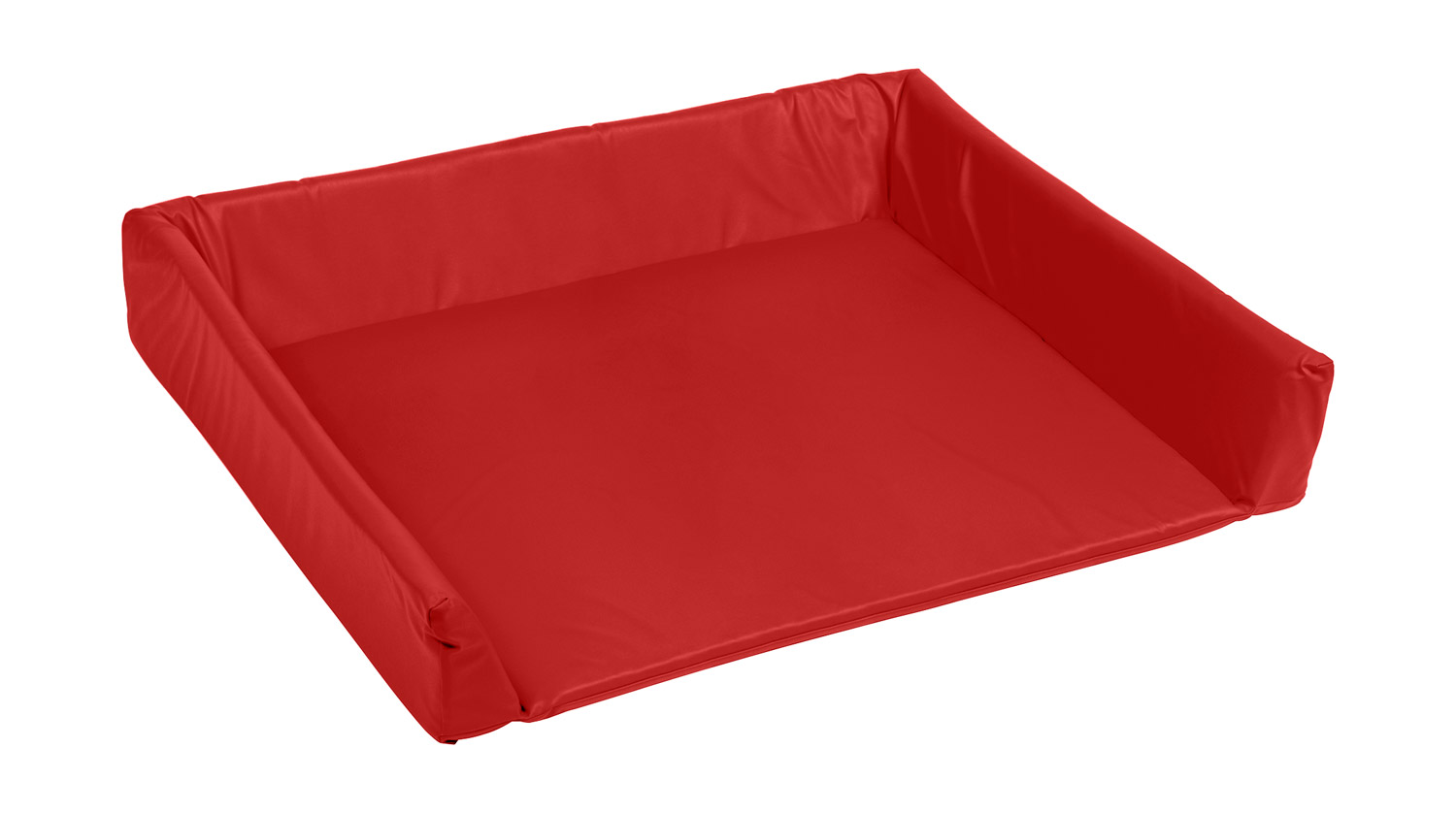 Wickelauflage mit Rand rot