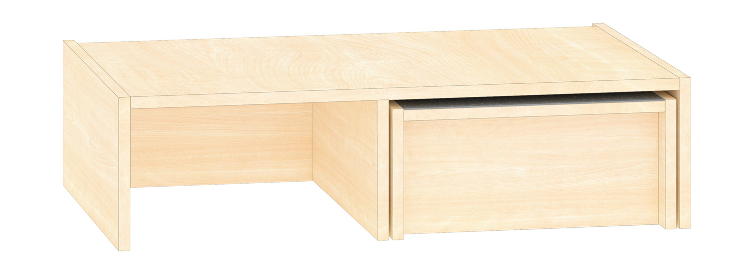 Podest für Eckschrank Ecke links, Ahorn Podest für Eckschrank Ecke links, Ahorn