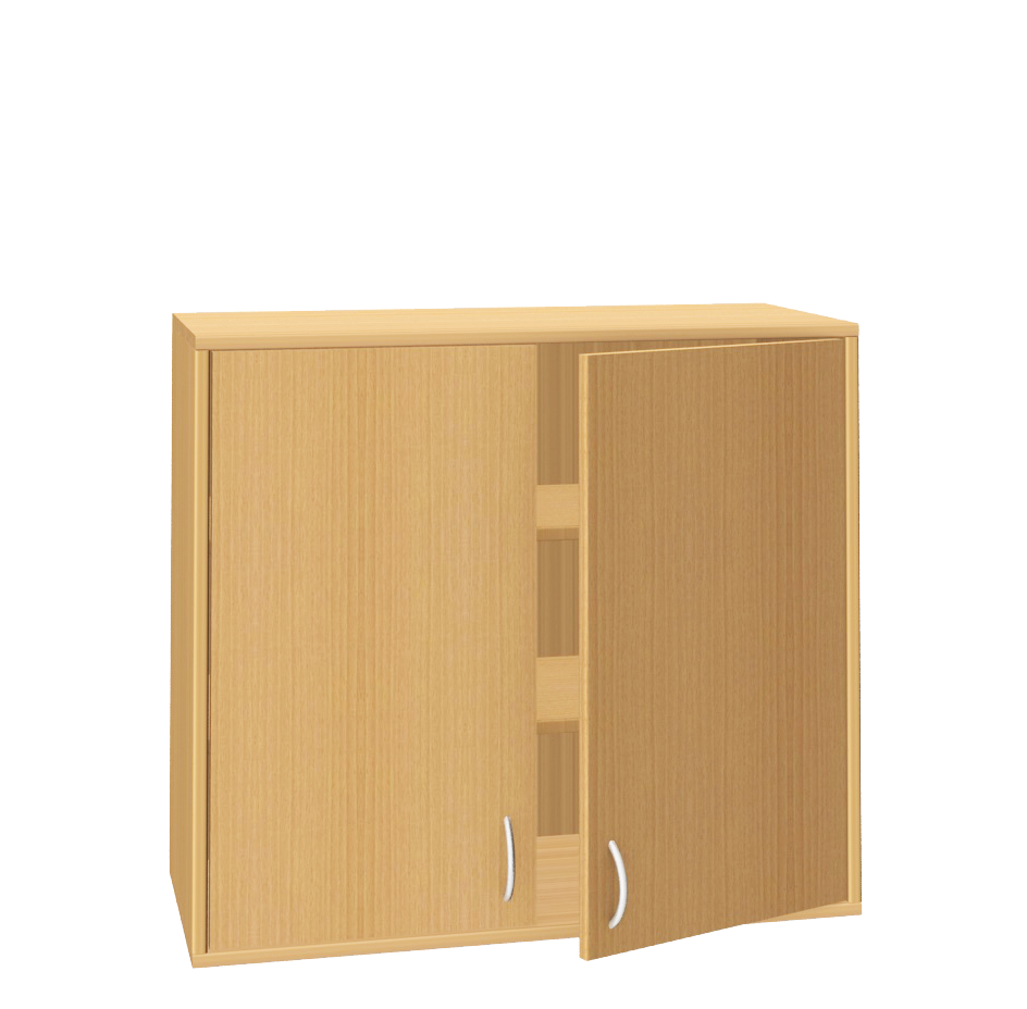 Hängeschrank mit Türen Buche Dekor