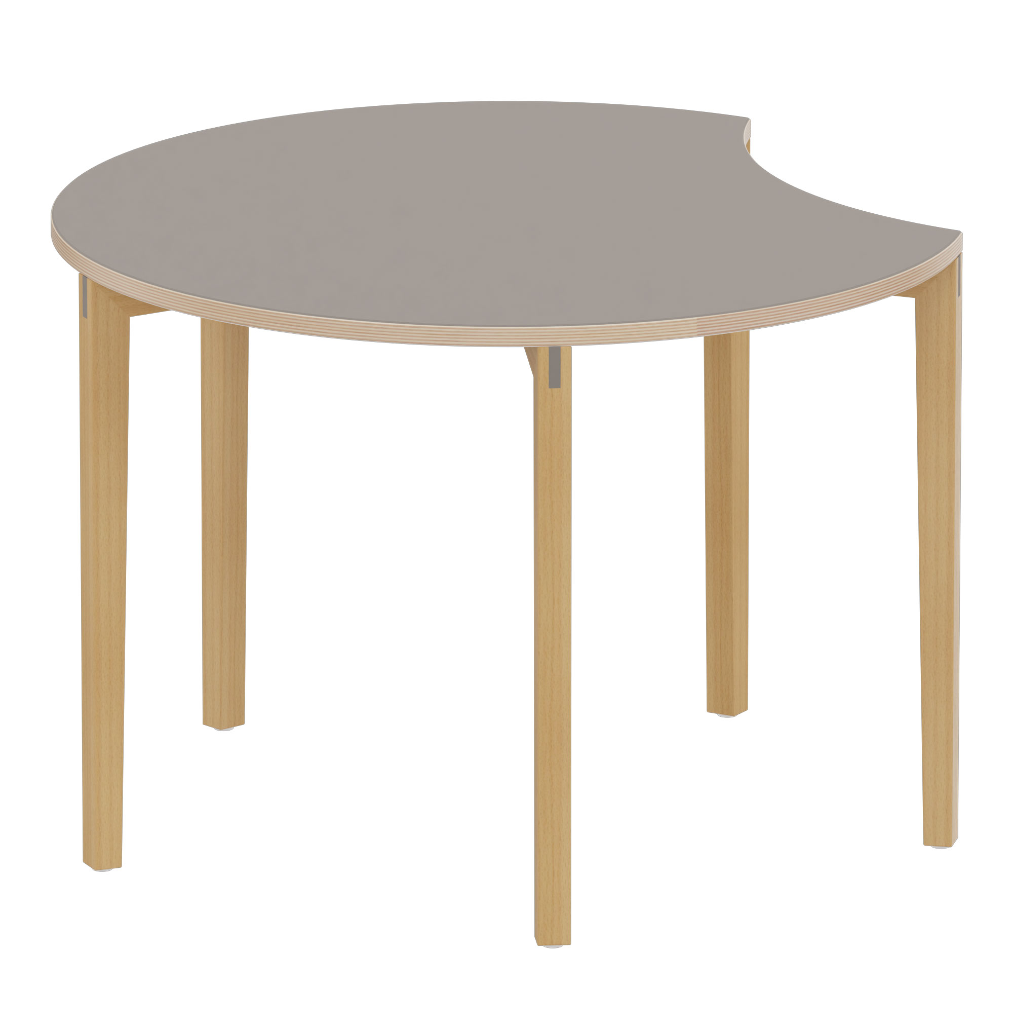 Tischplatte Doki Ø 110 cm dunkelgrau