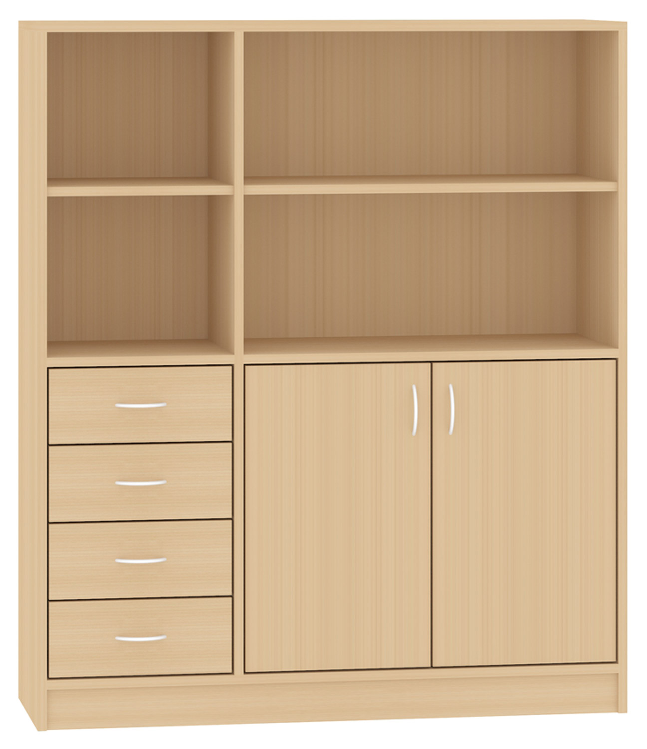 Breiter Hochschrank Rückwand natur