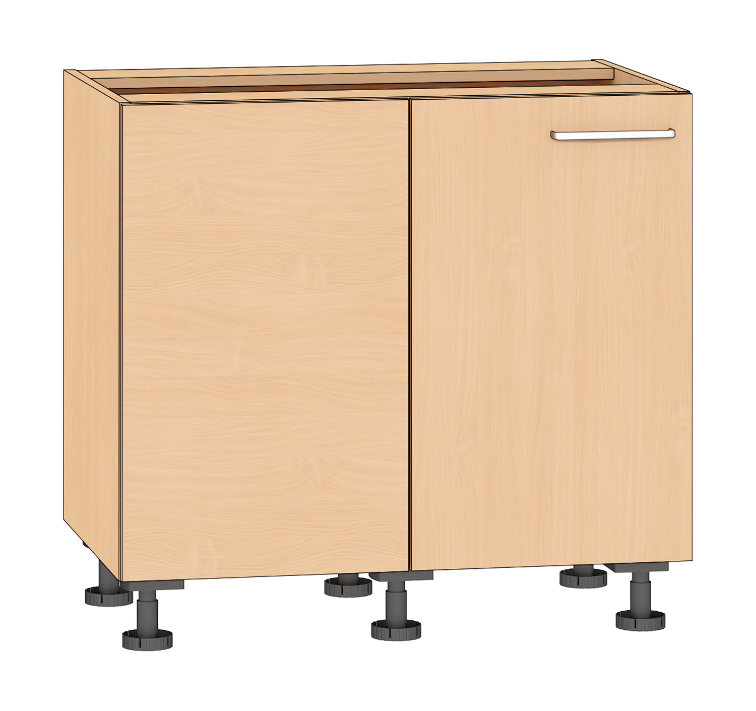 Eckschrank, Höhe 86,4 cm