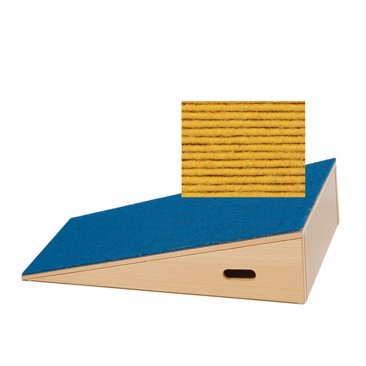 Podest Rampe mit Tretford Teppich mais
