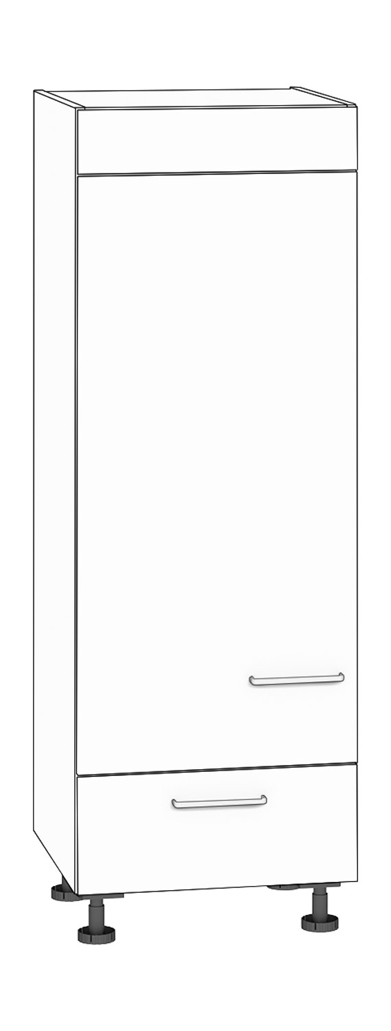 Hochschrank für Kühlschrank, Höhe 175 cm weiß