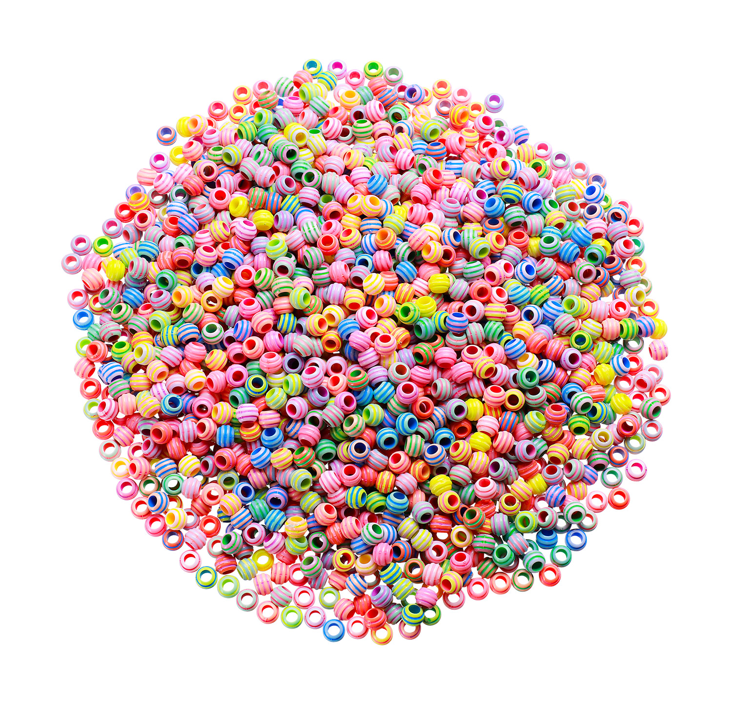 Kunststoffperlen, gerillt