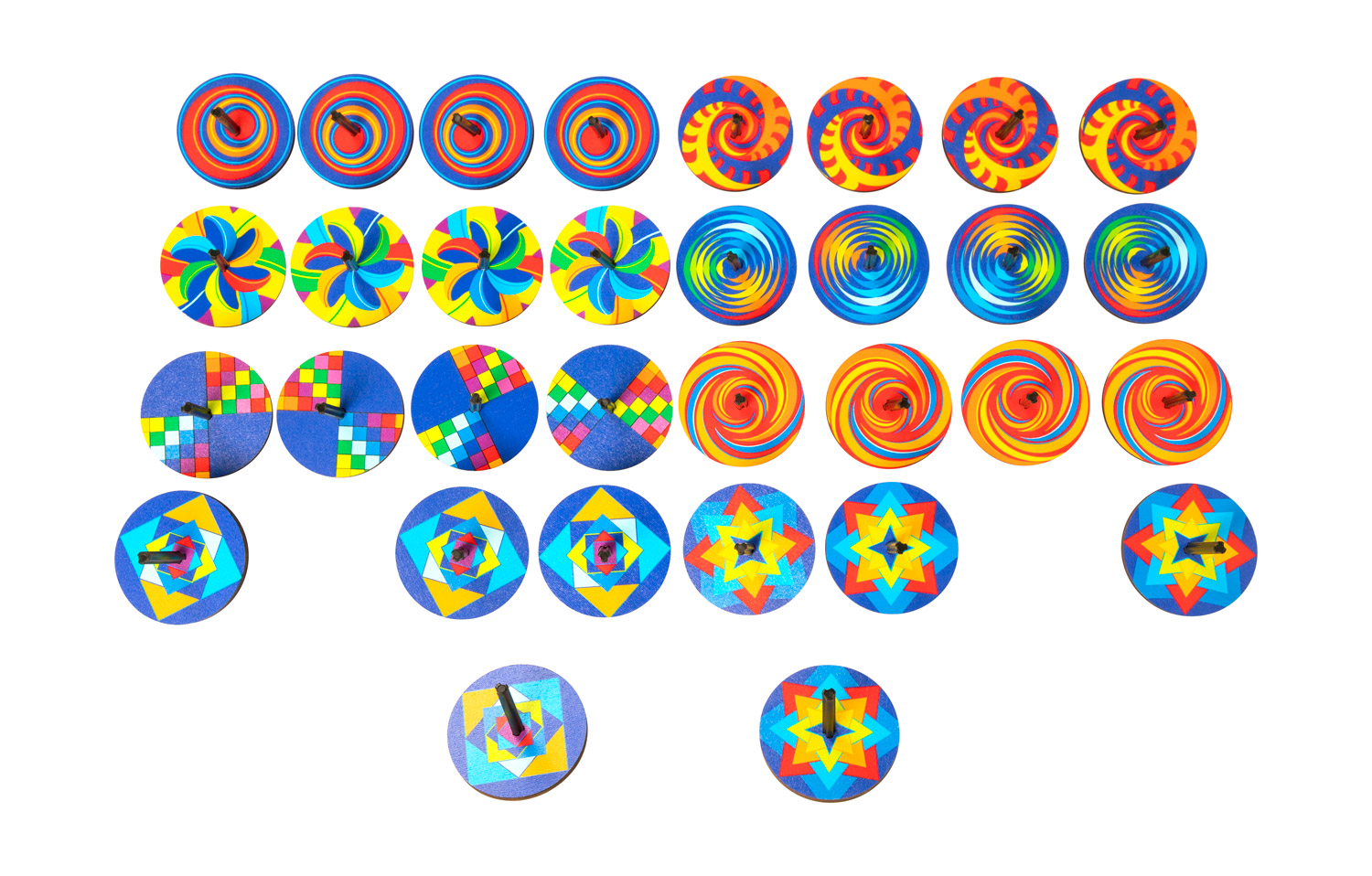 Kreisel bunt Set