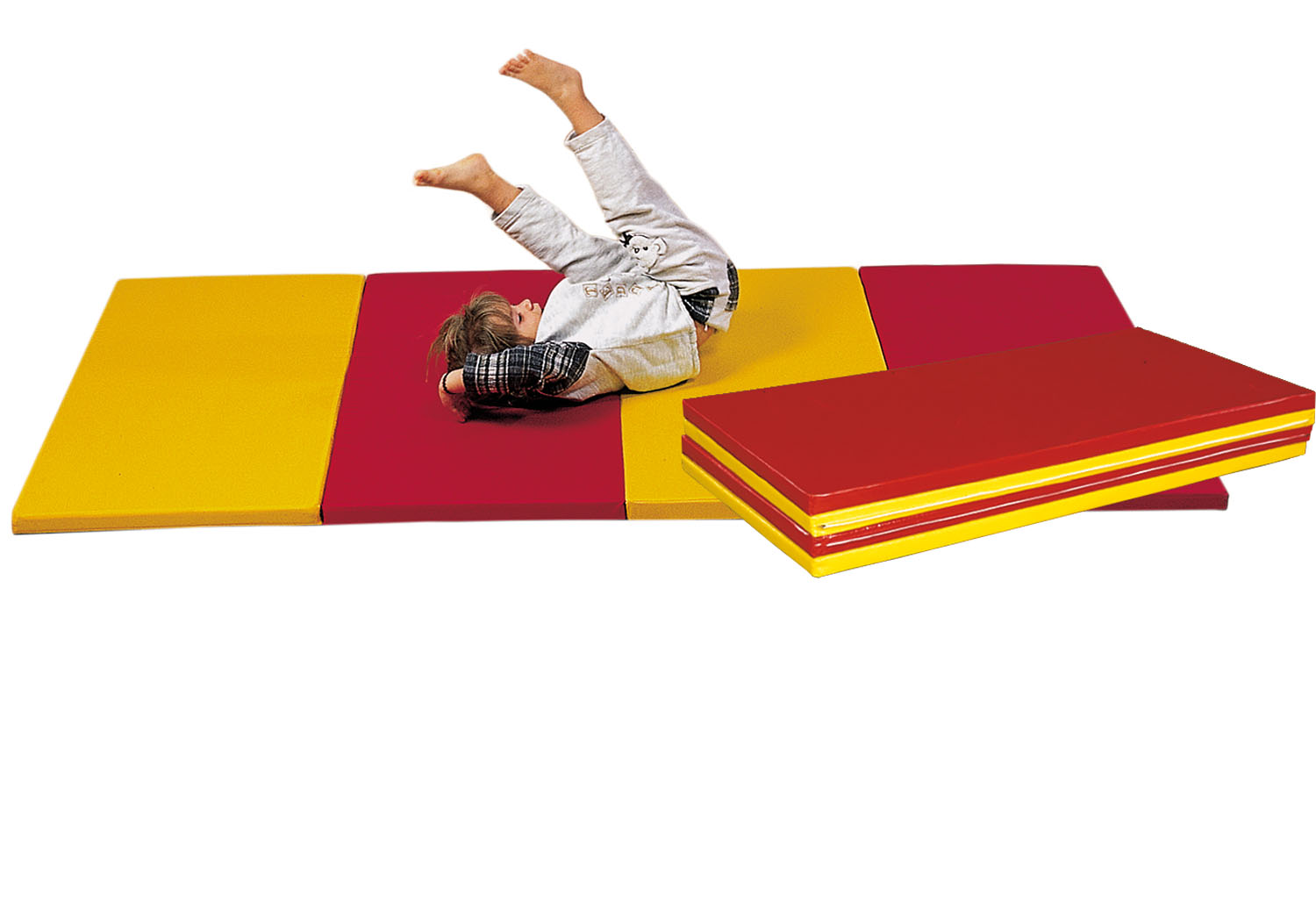 Klappturnmatte rot/gelb