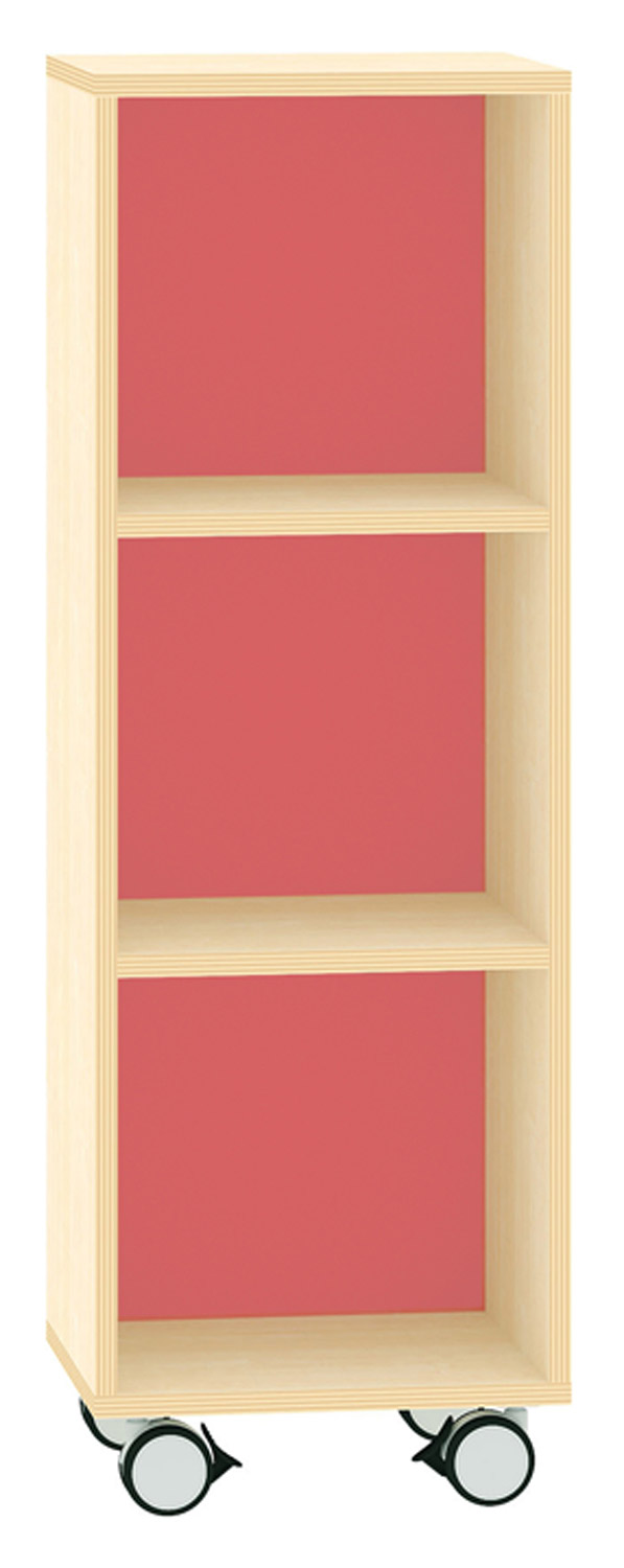 Hochregal offen Acrylglas-Rückwand, rot