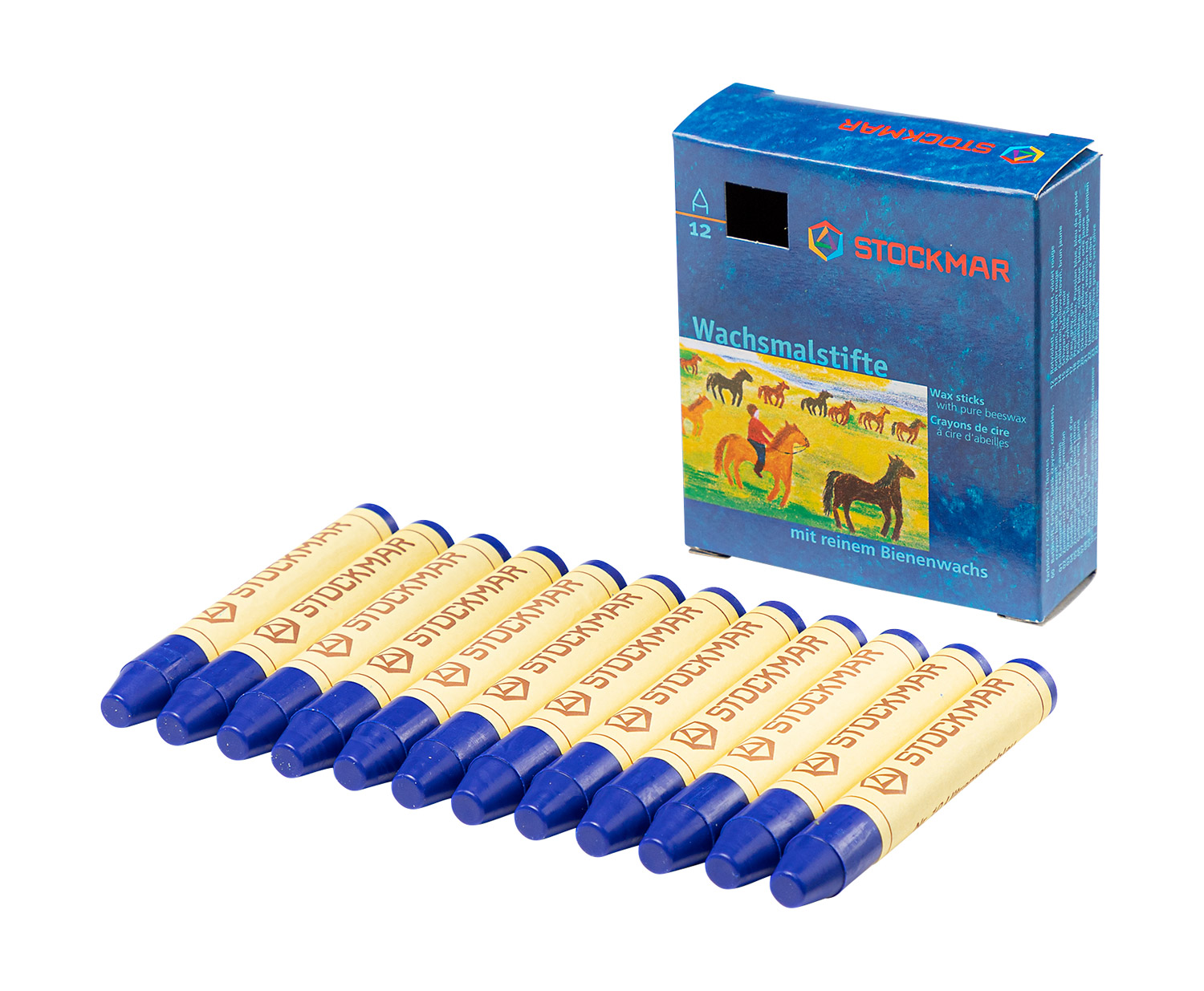 Wachsfarbstifte, Einzelfarben ultramarinblau