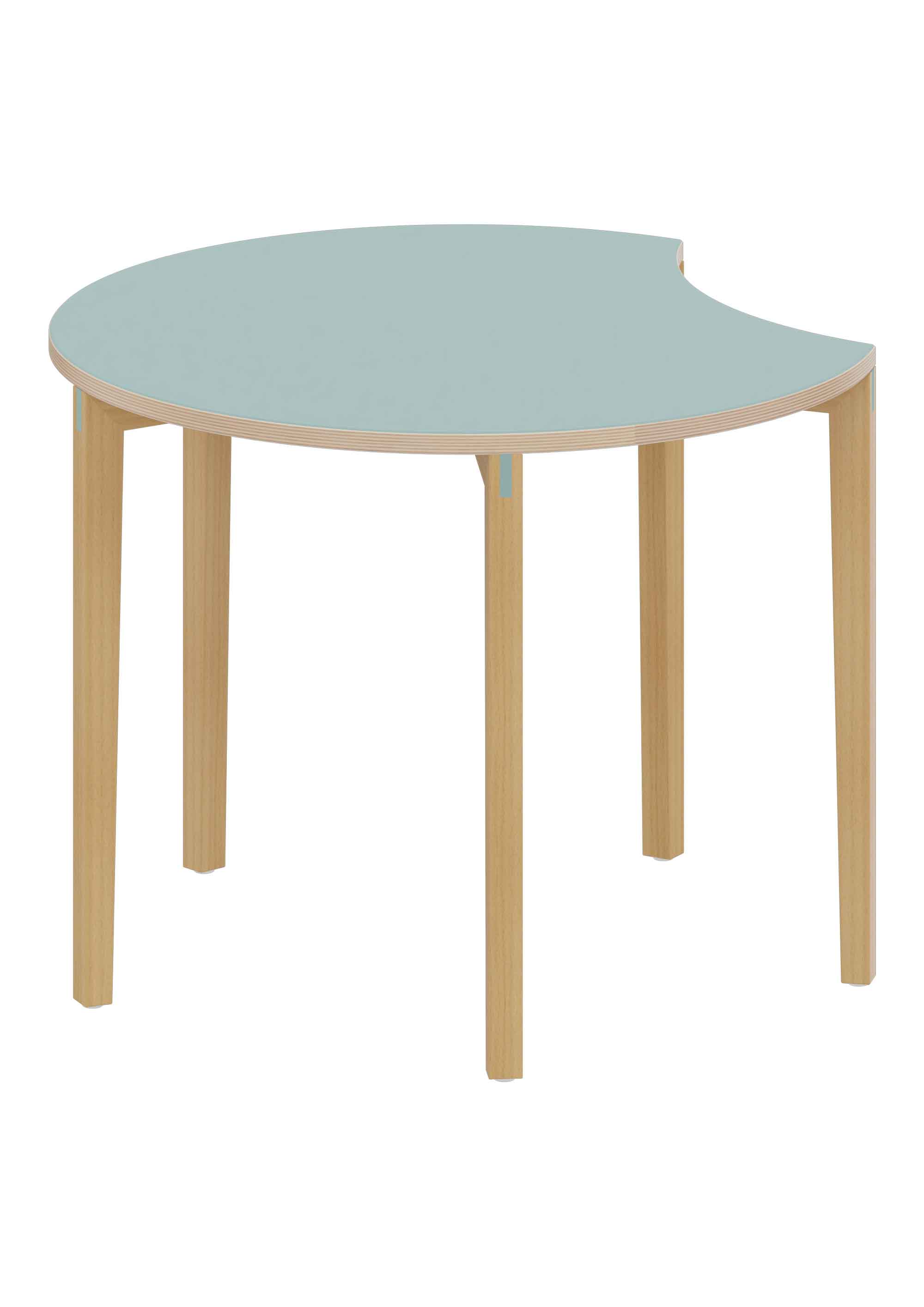 Tischplatte Doki Ø 100 cm eisblau