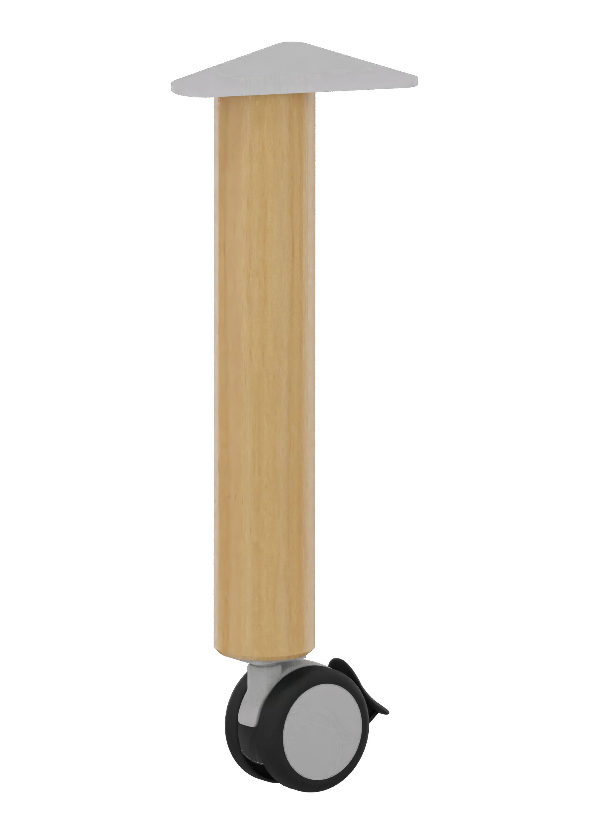 Holz Tischbein mit Rollen