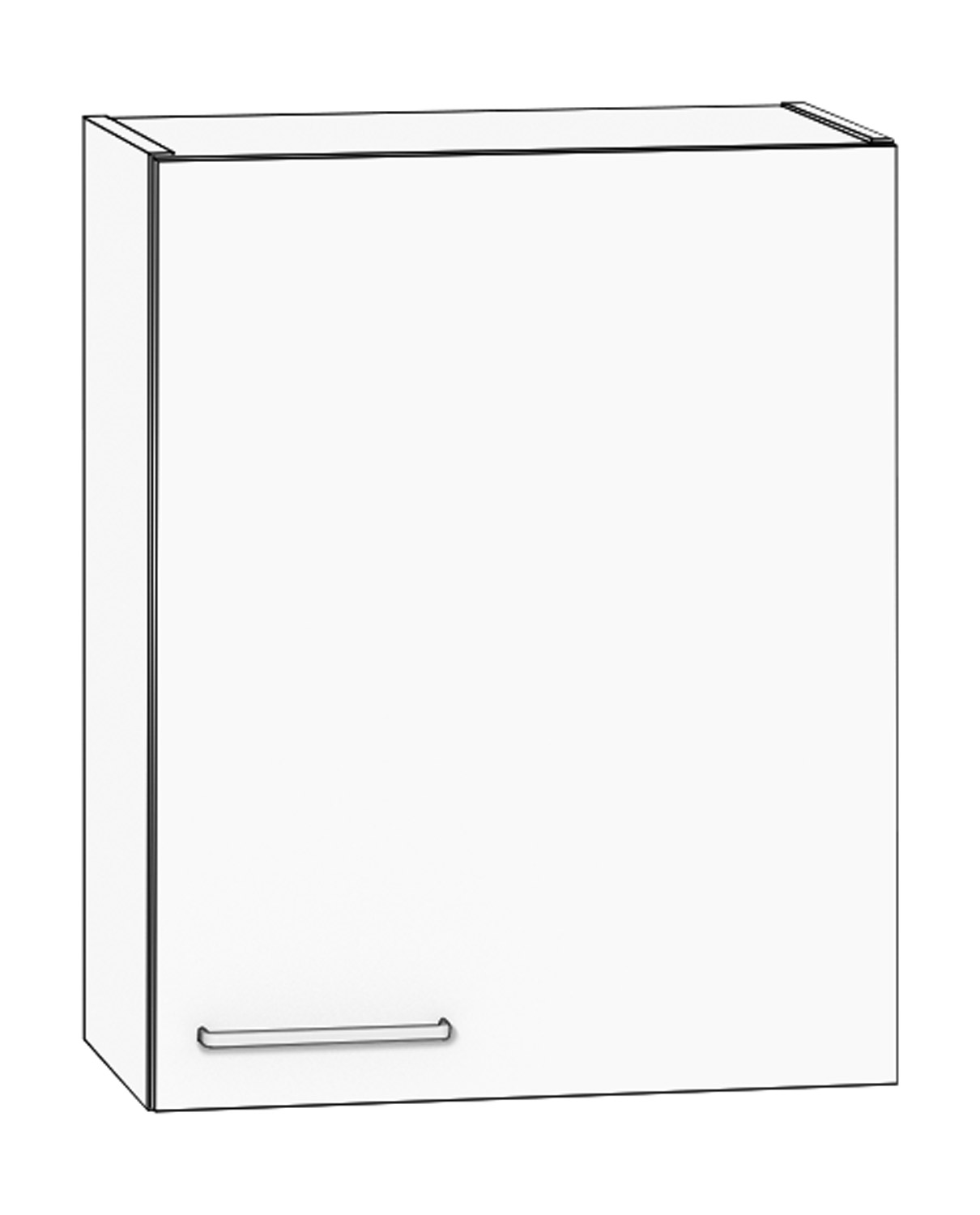 Hängeschrank Breite 60 cm, Türanschlag rechts, weiß