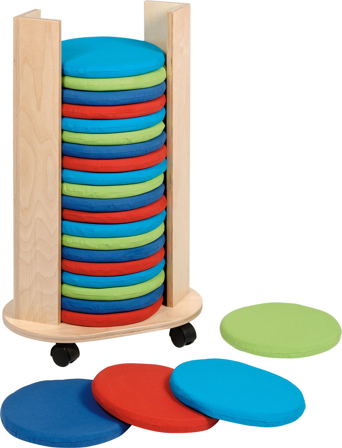 Sitzkissen-Set 4 unterschiedliche Farben