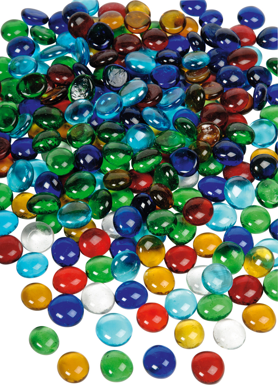 Glas Nuggets bunt, groß