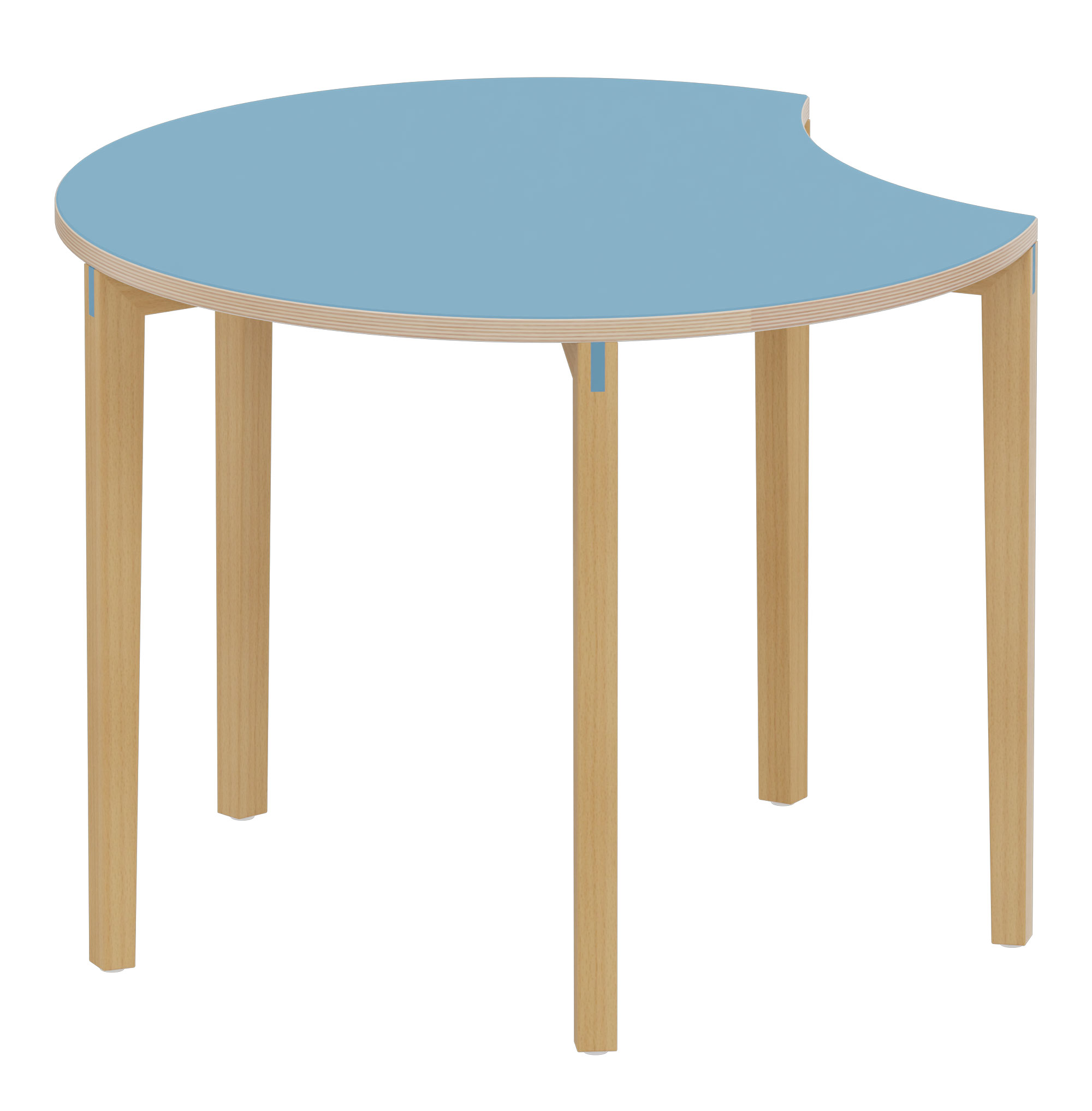 Tischplatte Doki Ø 100 cm blau