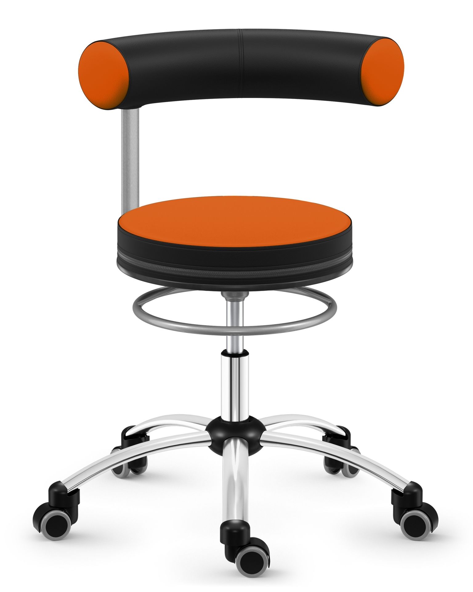  Sanus® Stuhl, Lehne fest Kunstleder orange