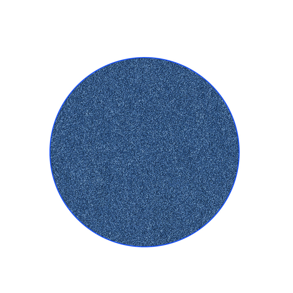Velourteppich Solido rund Ø 150 cm, 77 graublau