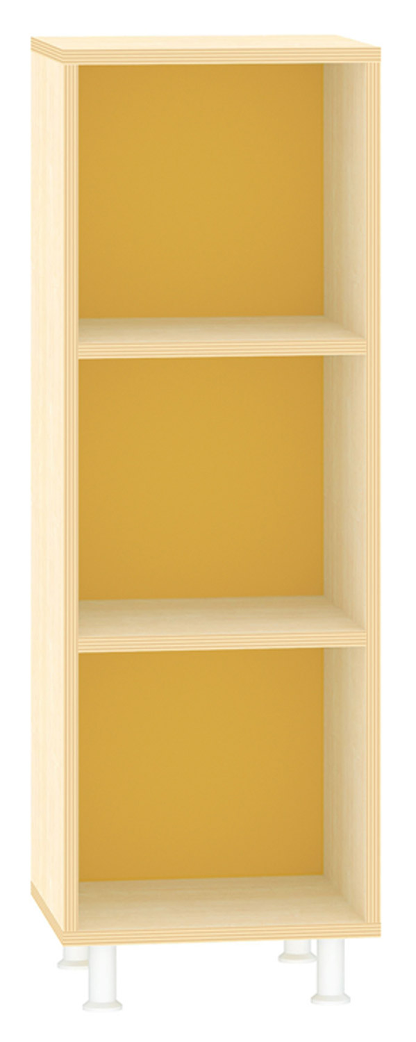 Hochregal offen Acrylglas-Rückwand, gelb Hochregal offen Acrylglas-Rückwand, gelb