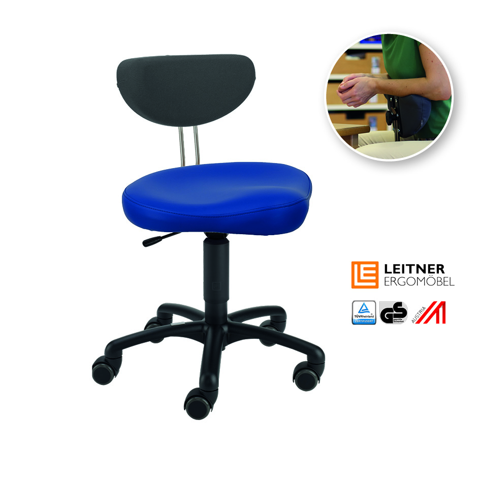 LeitnerTwist Kiga mit Armauflage K mit Sattelsitz, blau