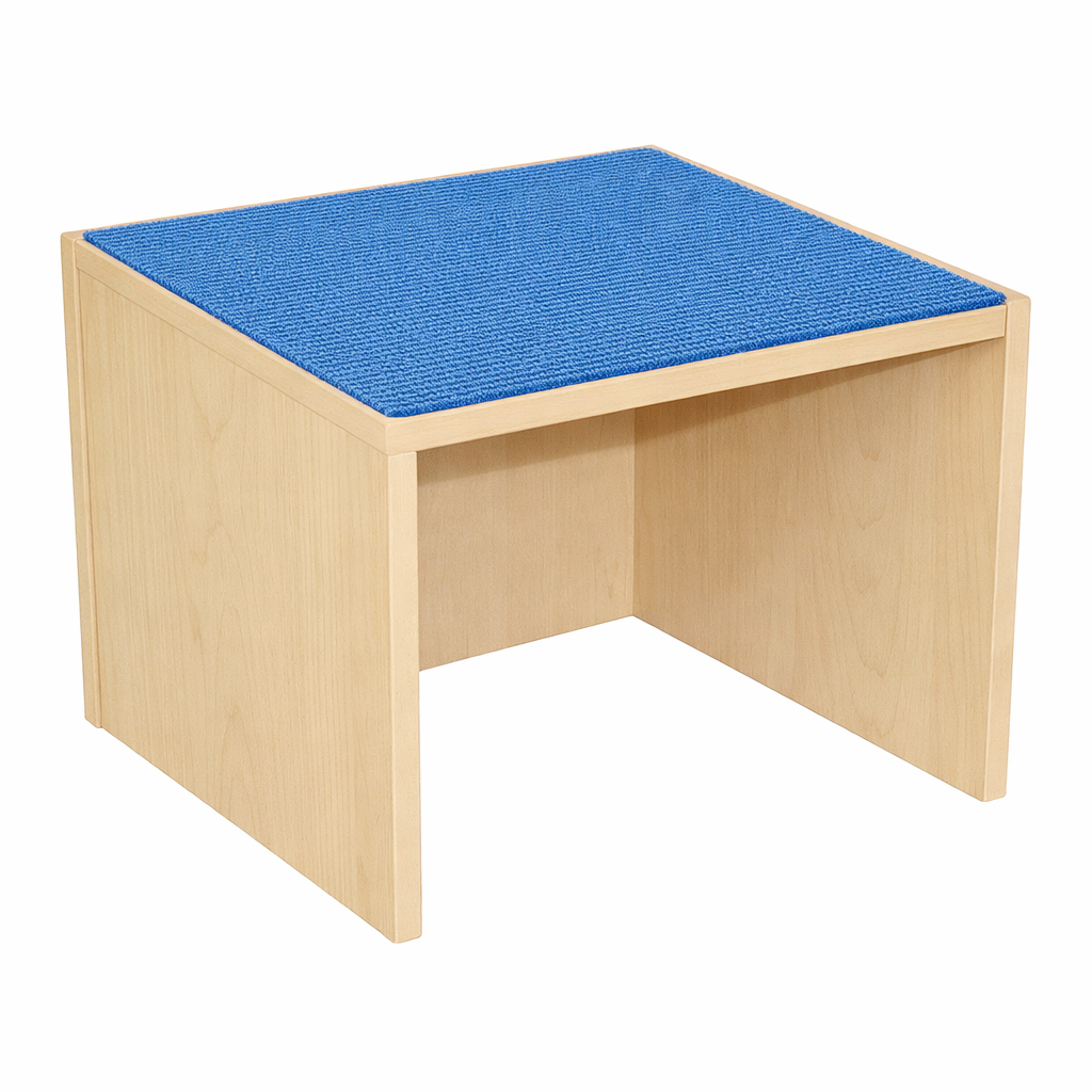 Eck-Unterbaubank offen schmal mit Tretford Teppich 517 riviera