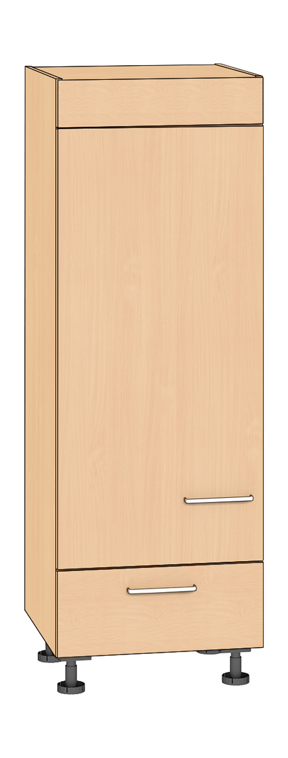 Hochschrank für Kühlschrank, Höhe 175 cm Buche 