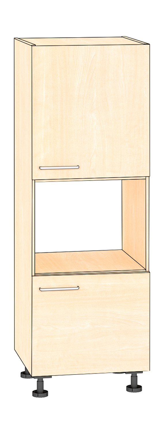 Hochschrank für Kompaktgerät, Höhe 175 cm Türanschlag rechts, Ahorn