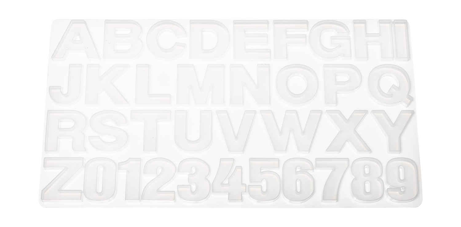 Giessform Buchstaben und Zahlen