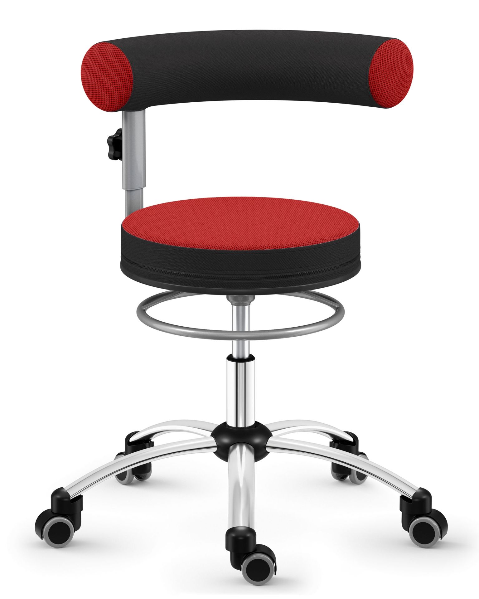 Sanus® Stuhl, Lehne höhenverstellbar Stoff rot Sanus® Stuhl, Lehne höhenverstellbar Stoff rot